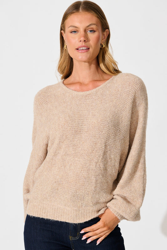 Bree Knit in Beige Marle