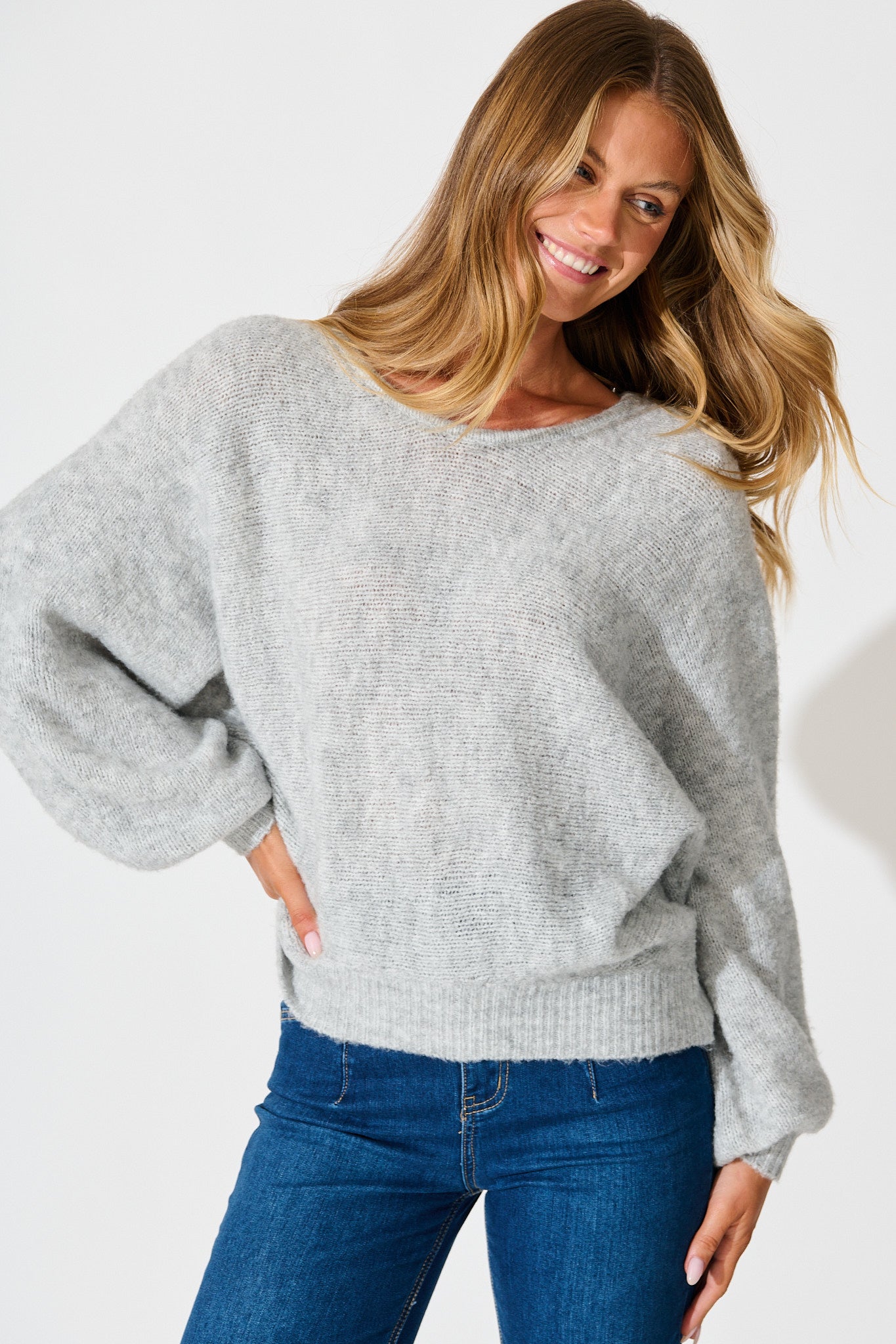 Bree Knit in Grey Marle
