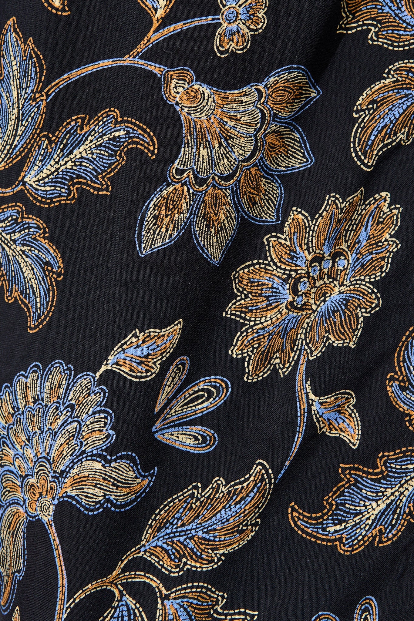 Hidden Treasure Top in Black with Multi Floral Print