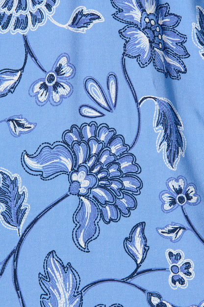 Hidden Treasure Top in Blue Floral