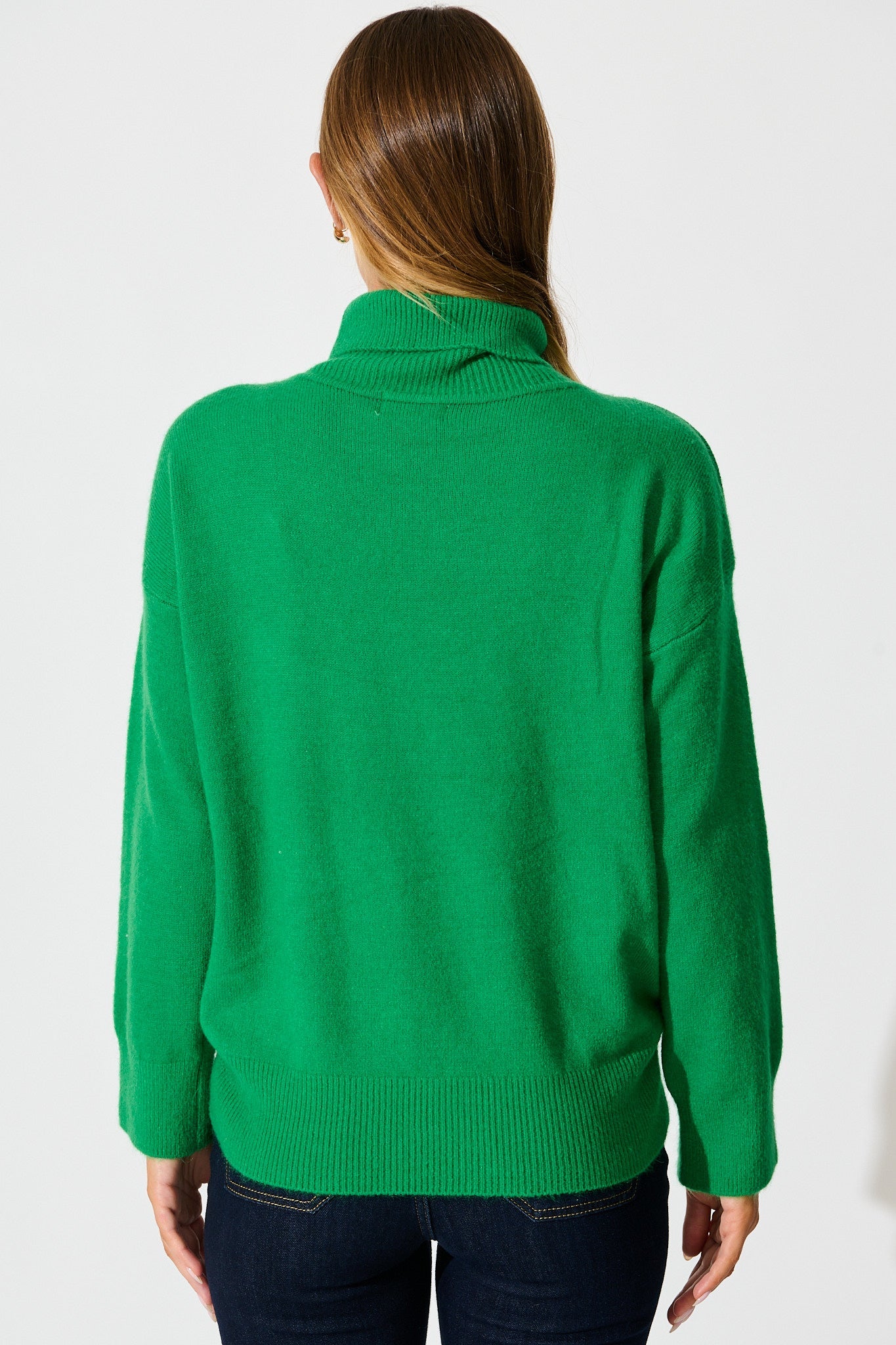 Rochelle Knit In Green Wool Blend