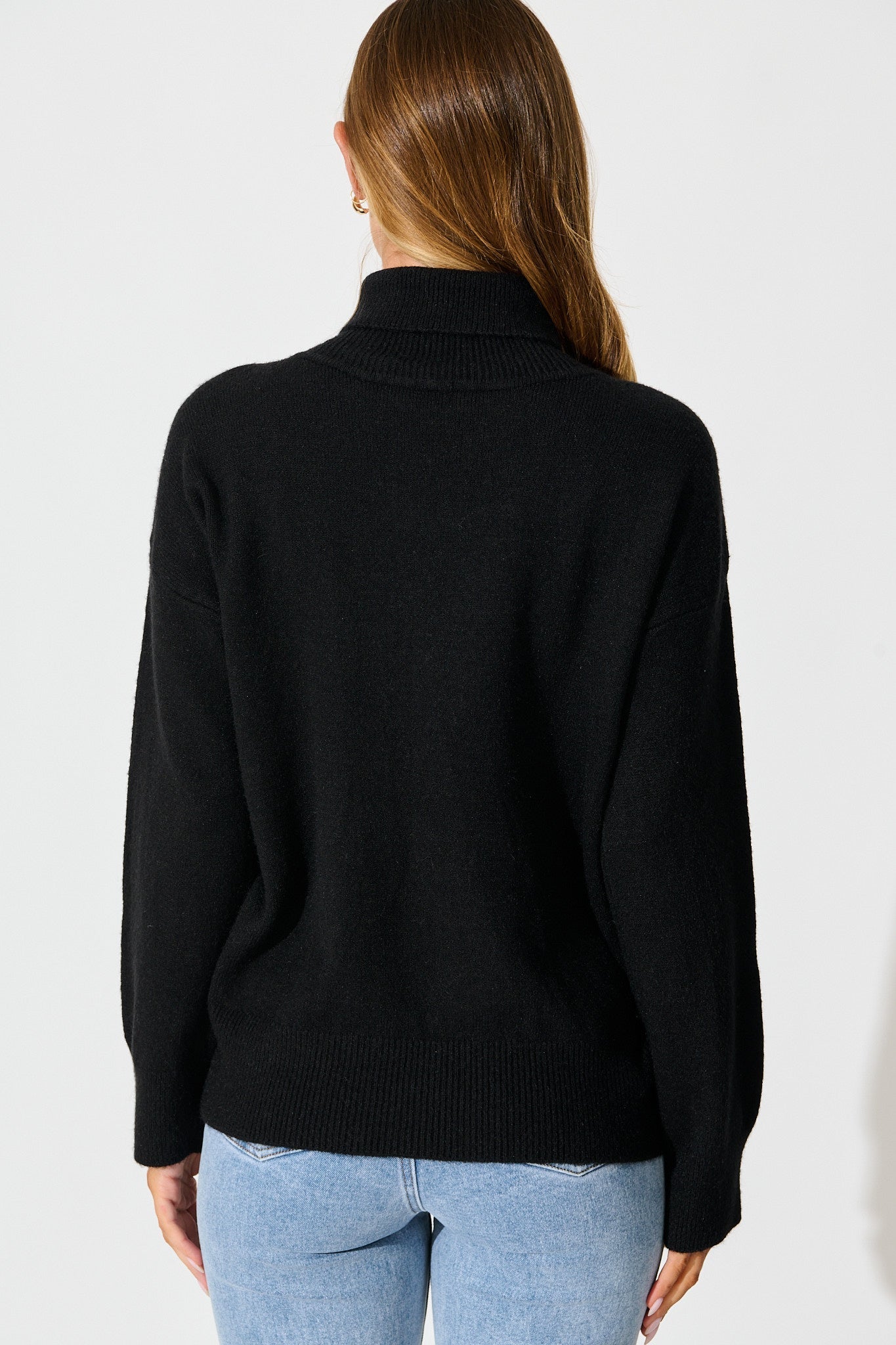 Rochelle Knit In Black Wool Blend