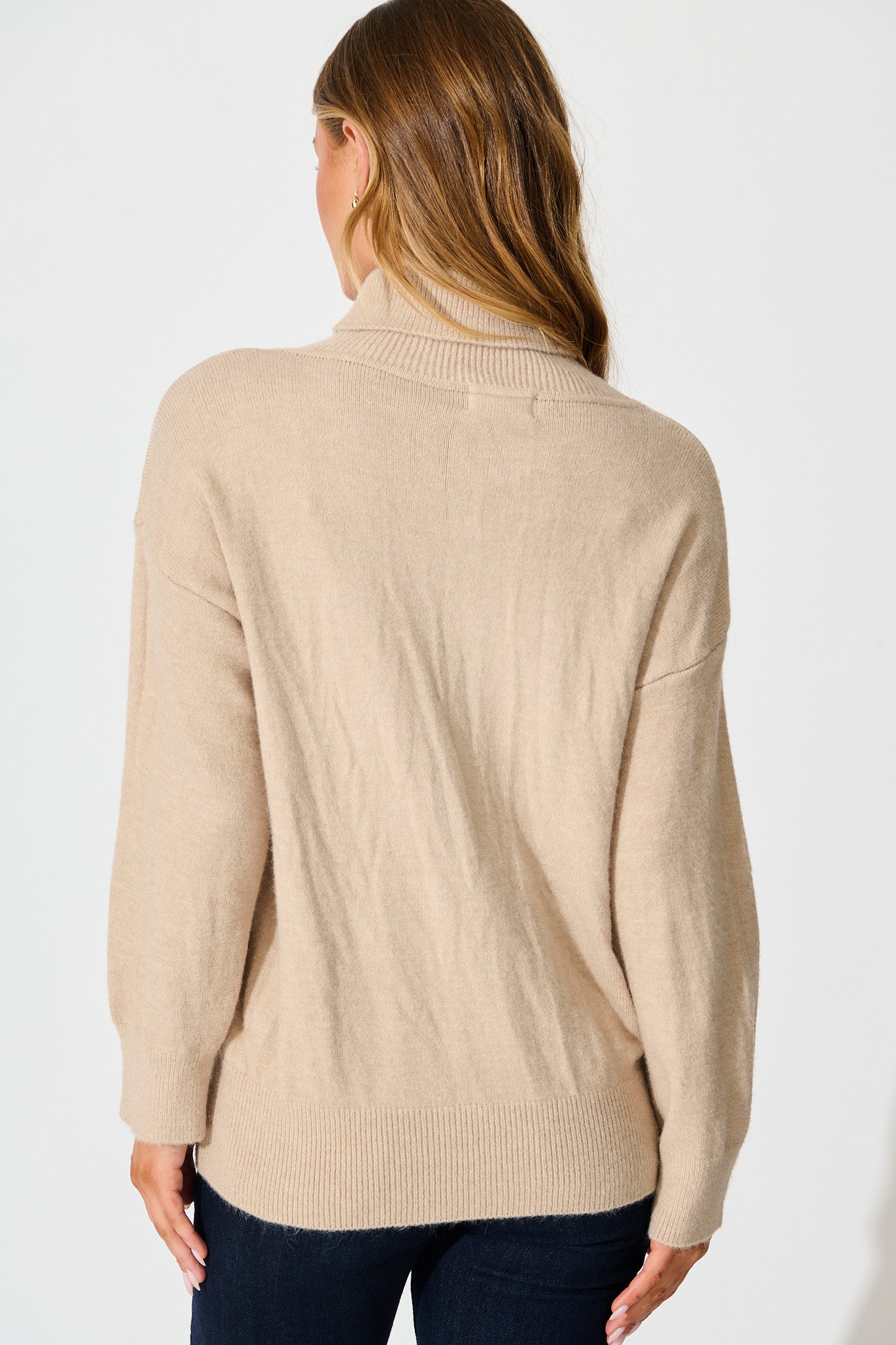 Rochelle Knit In Taupe Wool Blend