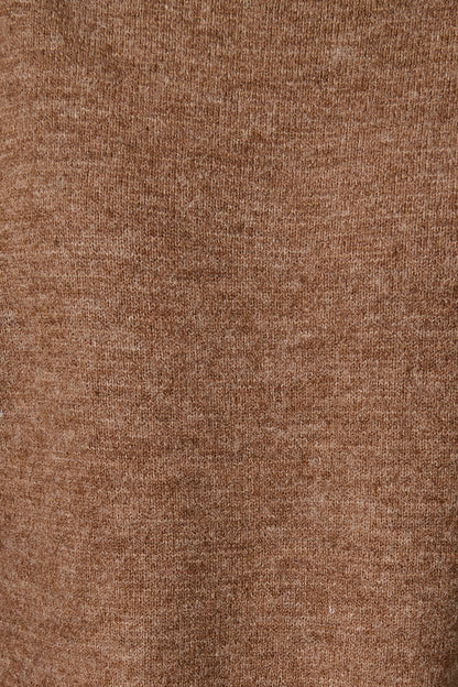 Rochelle Knit In Chocolate Marle Wool Blend