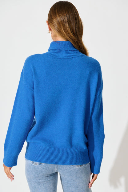 Rochelle Knit In Cobalt Wool Blend