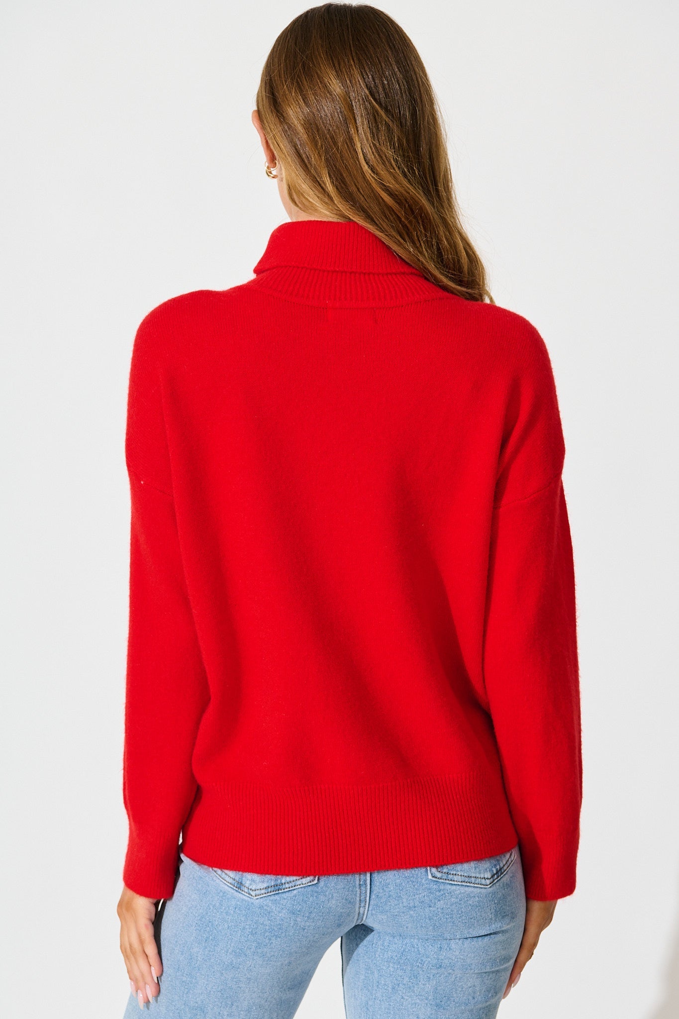 Rochelle Knit In Red Wool Blend