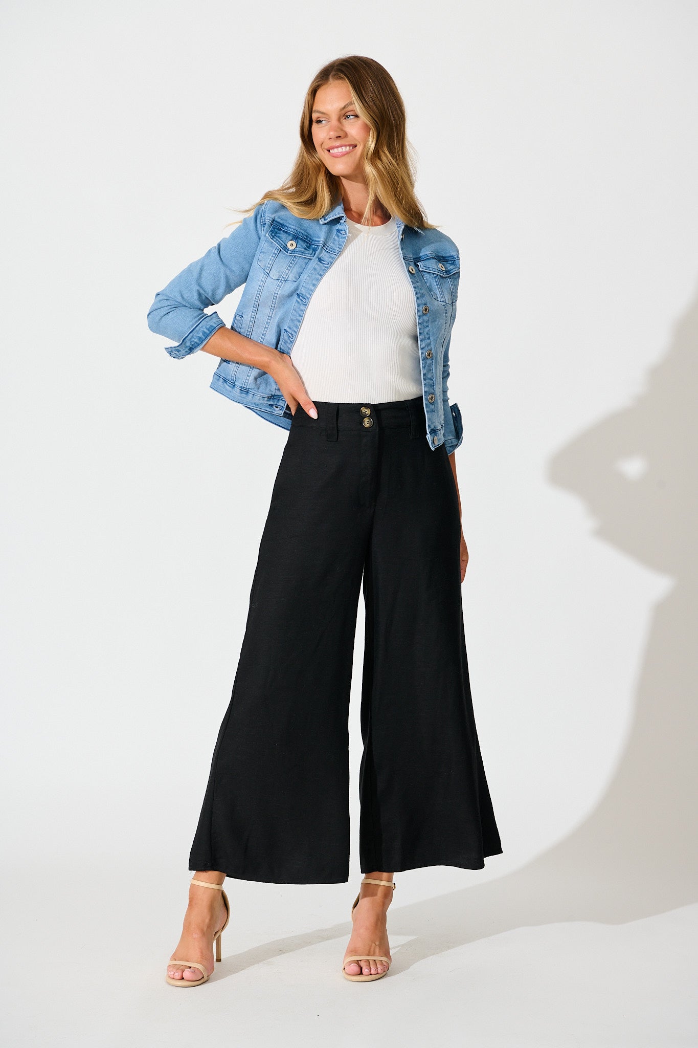 Legacy Pant in Black Linen Blend