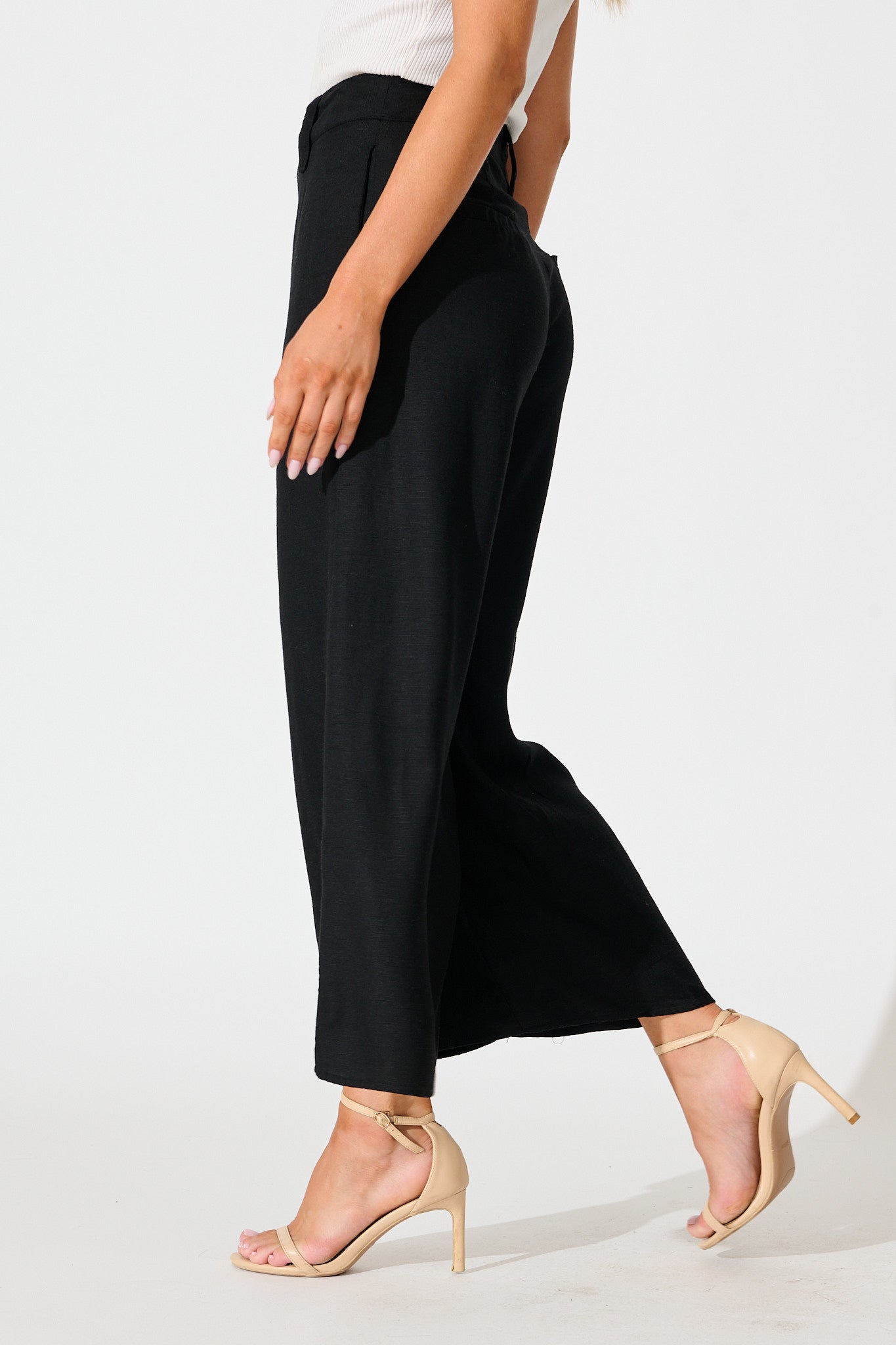 Legacy Pant in Black Linen Blend