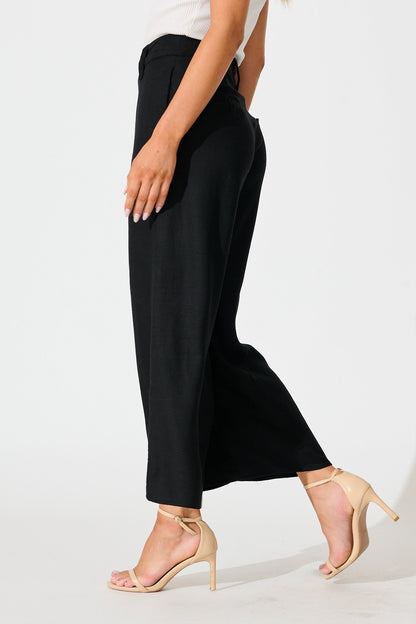 Legacy Pant in Black Linen Blend