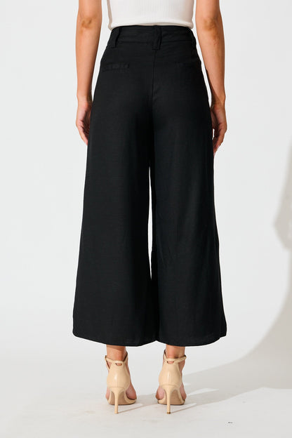 Legacy Pant in Black Linen Blend
