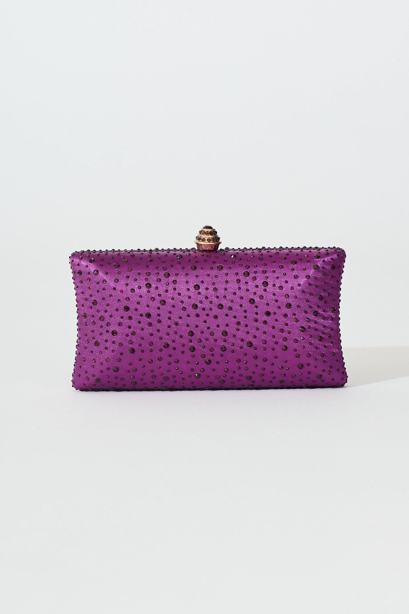 Sonia Clutch Bag in Purple Diamante