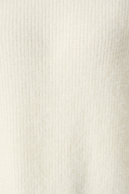 Arla Knit In White Wool Blend