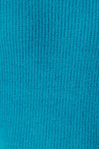 Arla Knit In Blue Wool Blend