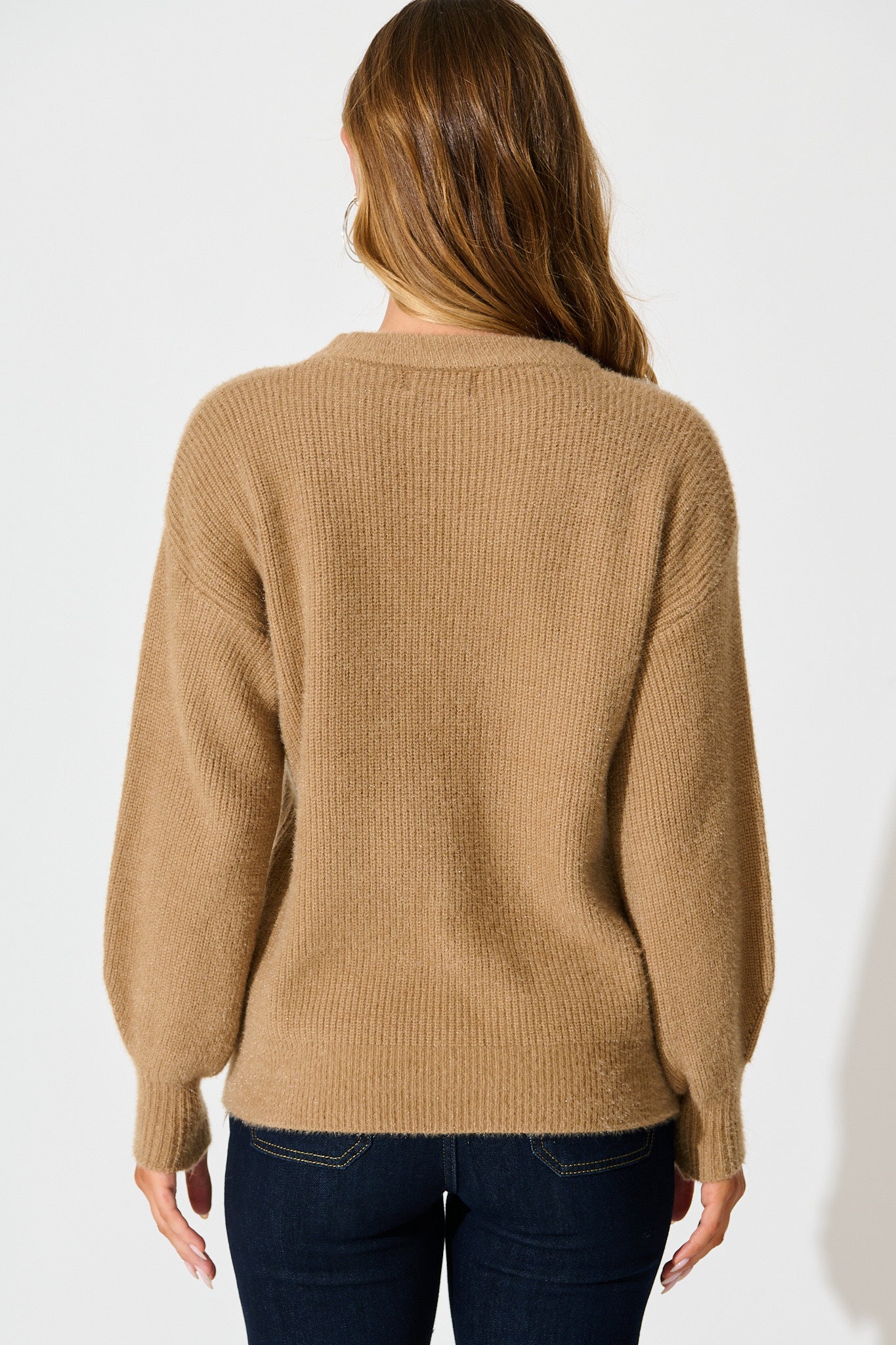Arla Knit In Mocha Wool Blend