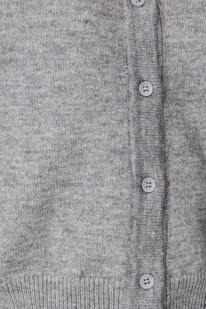Astrid Knit Cardigan In Grey Wool Blend