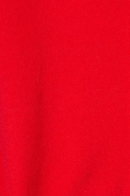 Astrid Knit Cardigan In Red Wool Blend