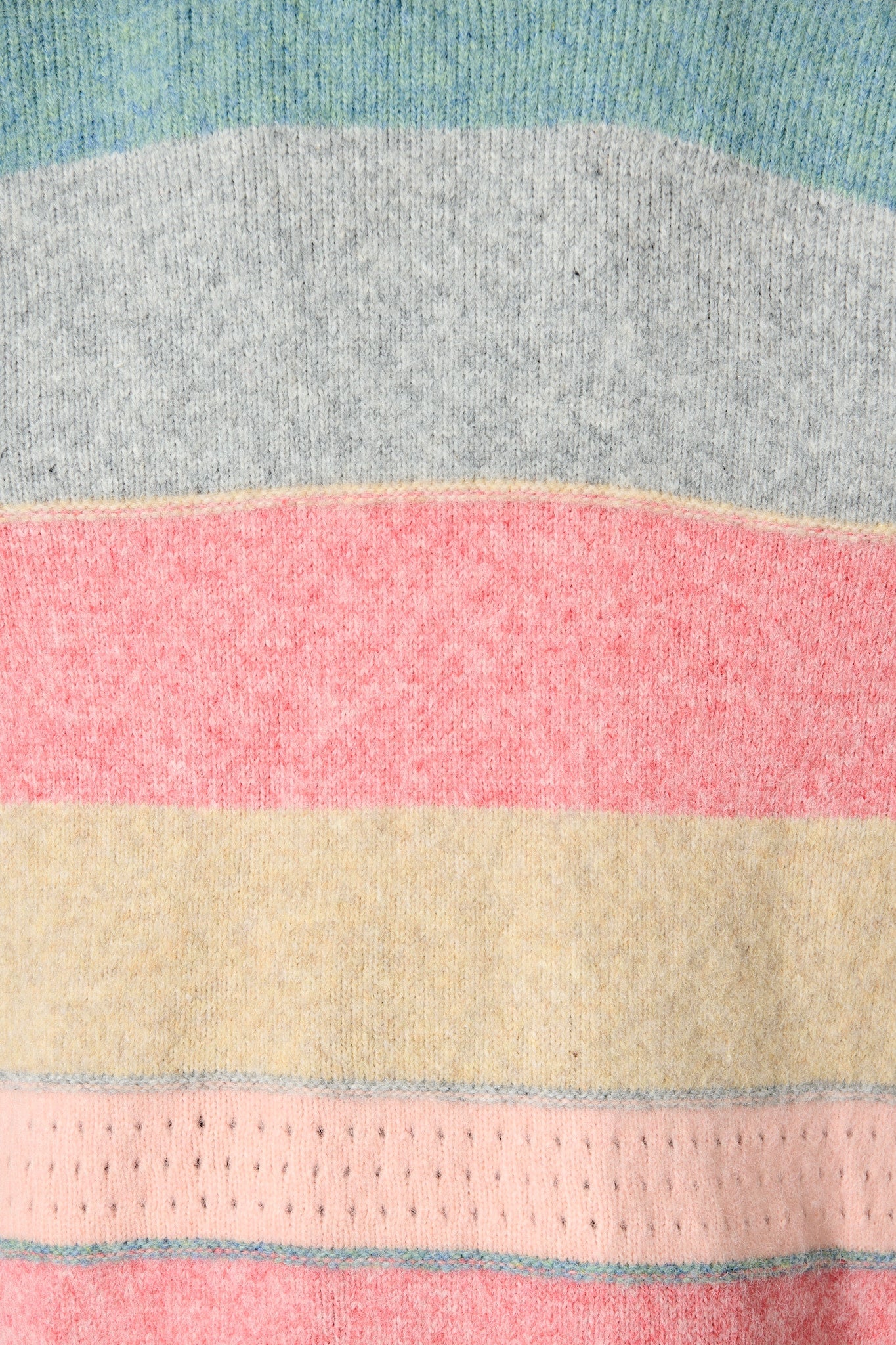 Annabelle Knit Cardigan in Multi Blue and Pink Wool Blend