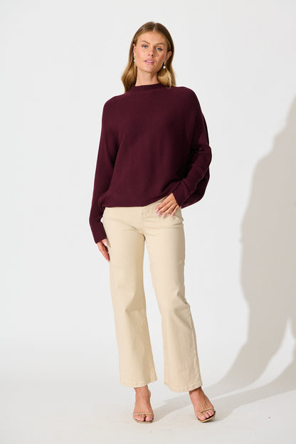 Faye Knit in Wine
