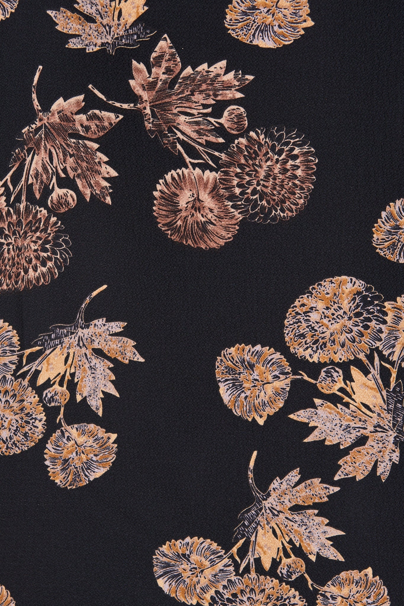 Viviani Zip Top In Charcoal with Apricot Floral