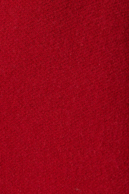 Varney Knit Cardigan in Red Wool Blend