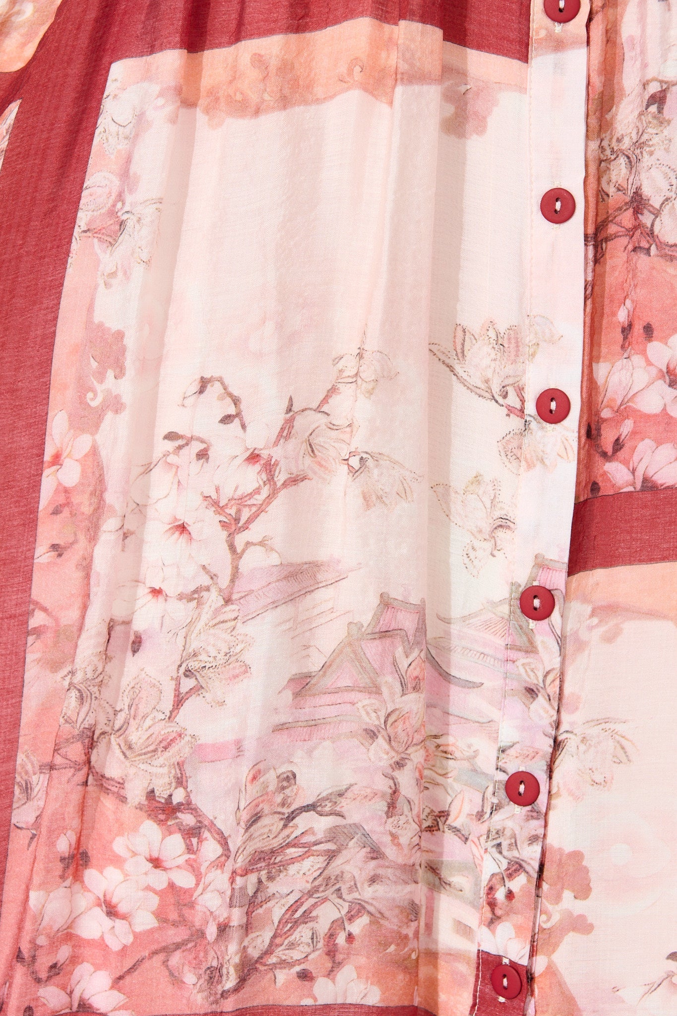 Liaison Midi Dress in Multi Blush Patchwork Print