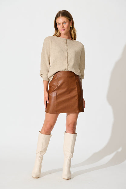 Vancouver Knit in Beige Cotton Blend