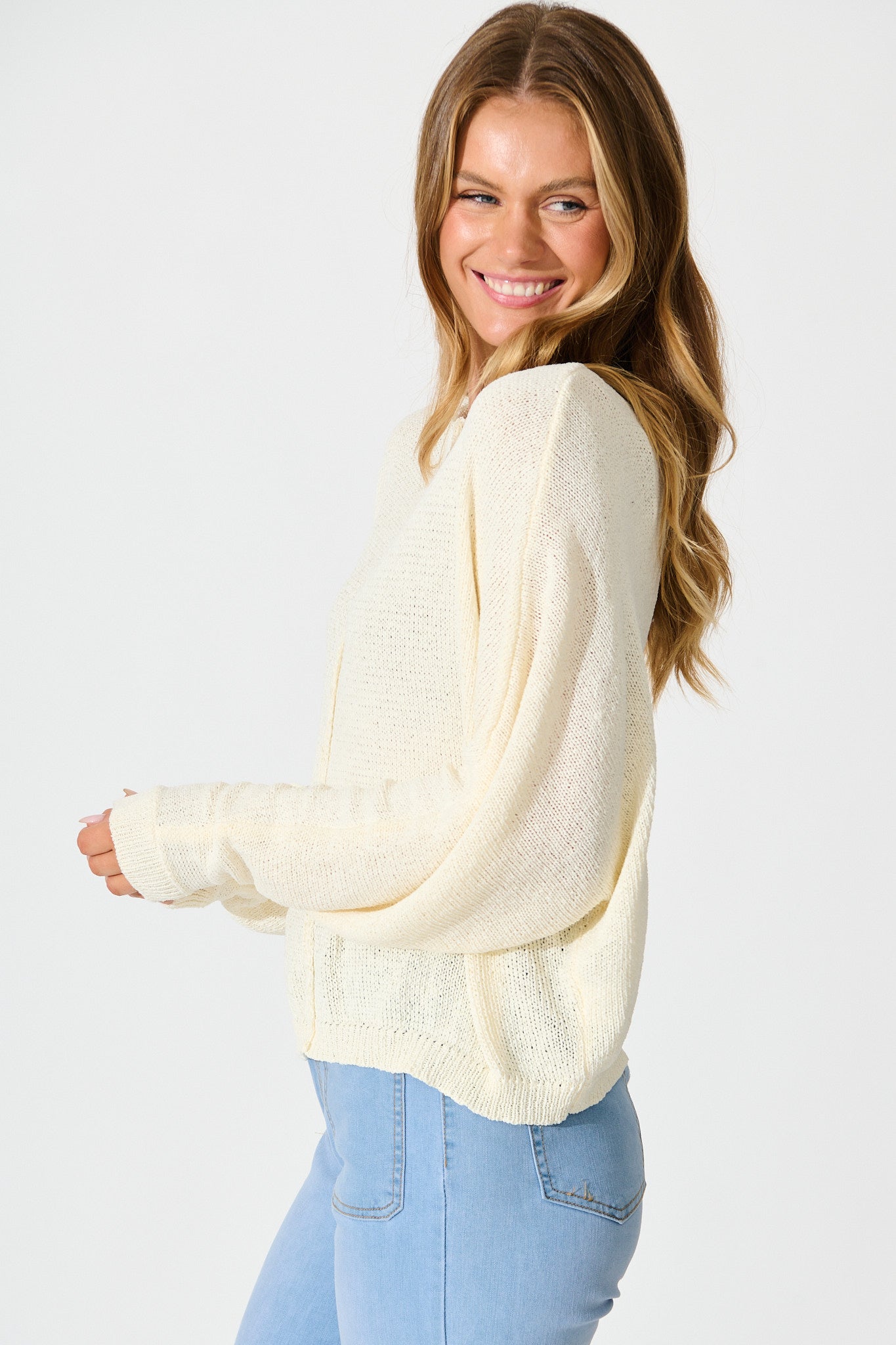 Vancouver Knit in Cream Cotton Blend