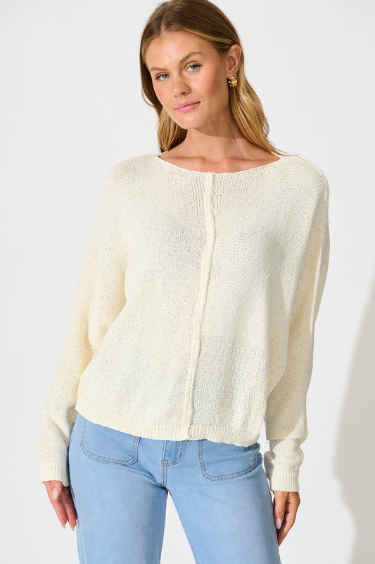 Vancouver Knit in Cream Cotton Blend