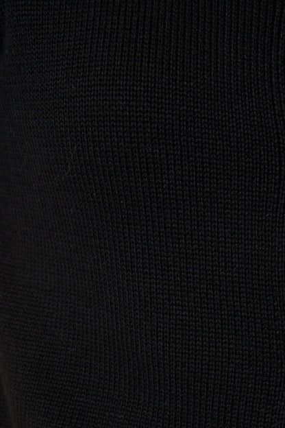 Jasmina Knit Cardigan in Black Cotton Blend