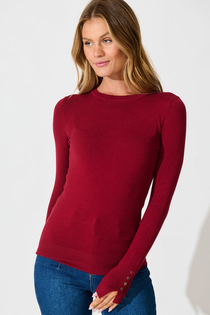 Macy Knit in Wine