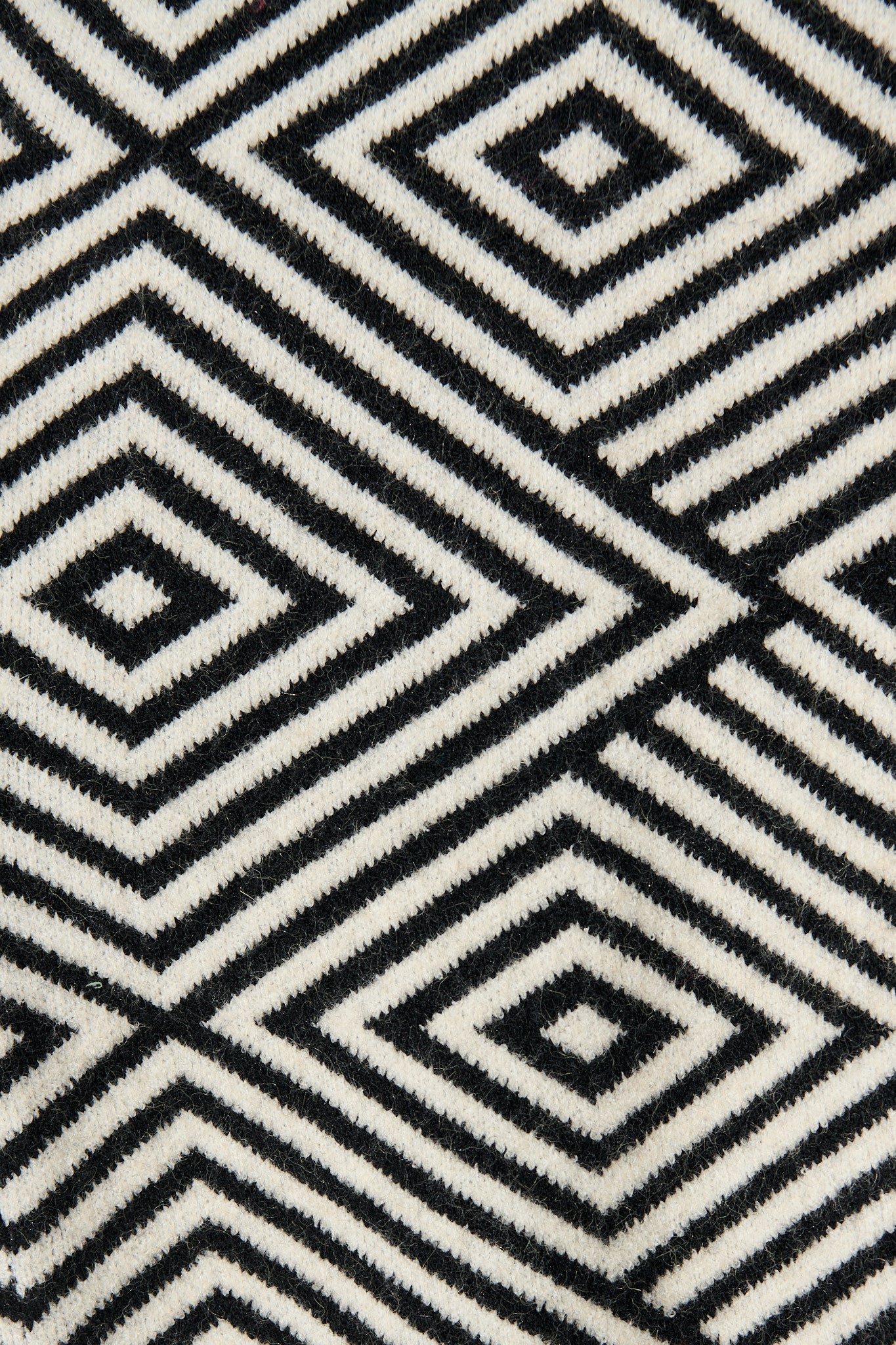 Marcelle Knit Cardigan in Black Aztec Wool Blend