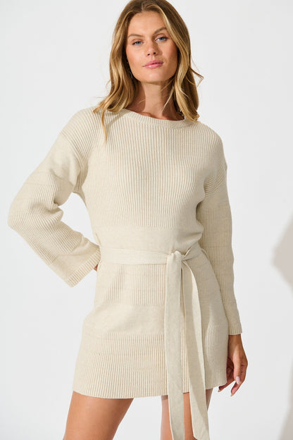 Dune Knit Dress in Oatmeal