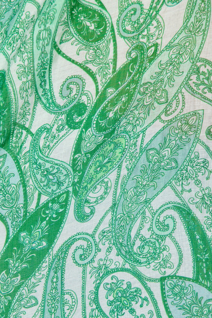 Teyana Shirt in Green with Multi Print