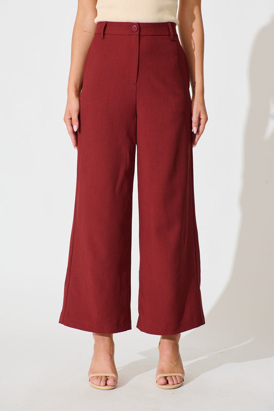 Office Talk Pant in Wine