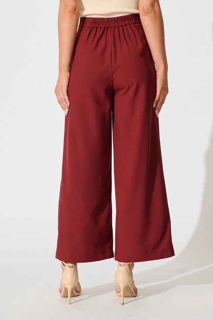 Office Talk Pant in Wine