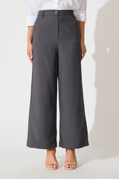 Office Talk Pant in Charcoal