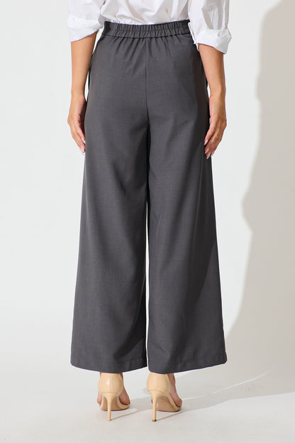 Office Talk Pant in Charcoal