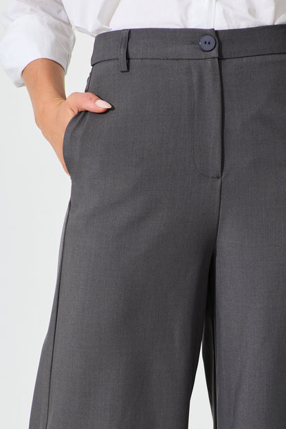 Office Talk Pant in Charcoal