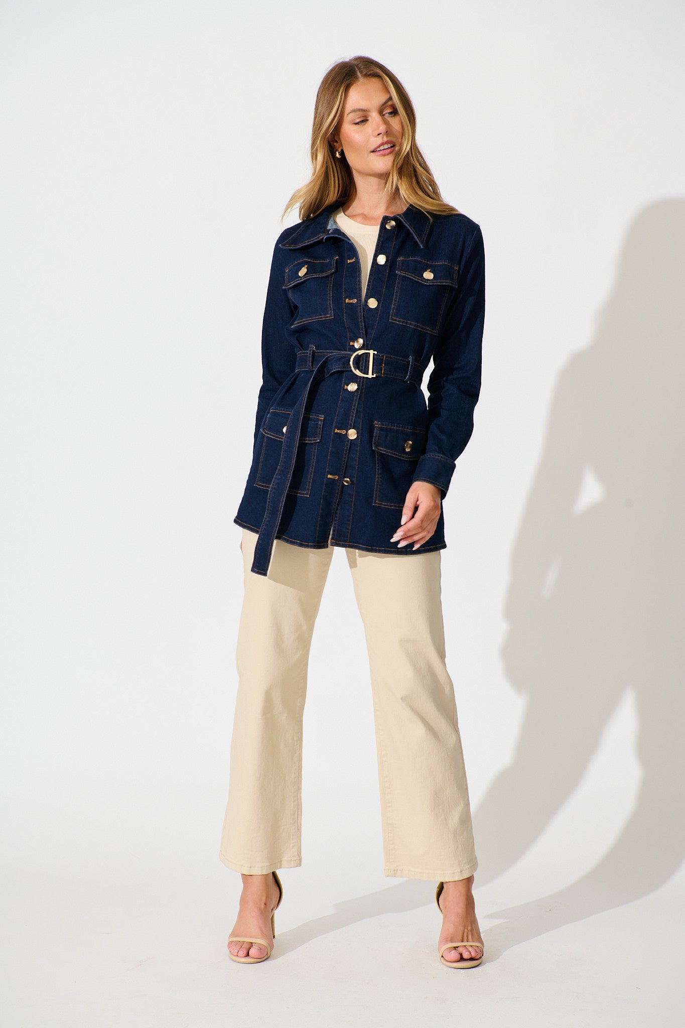 Jayden Jacket in Dark Blue Denim