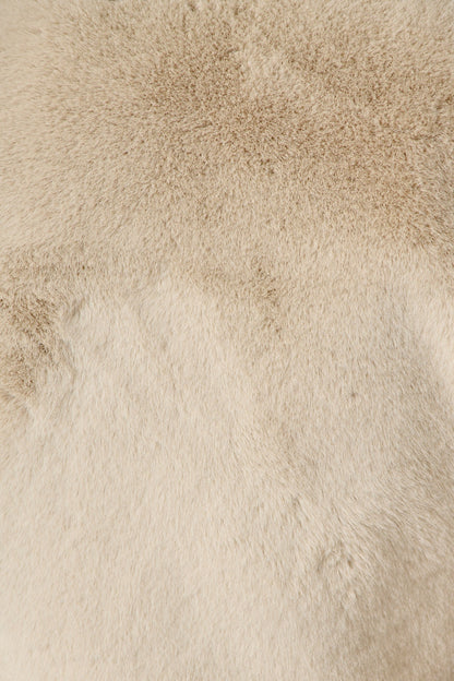 Cher Faux Fur Jacket In Beige