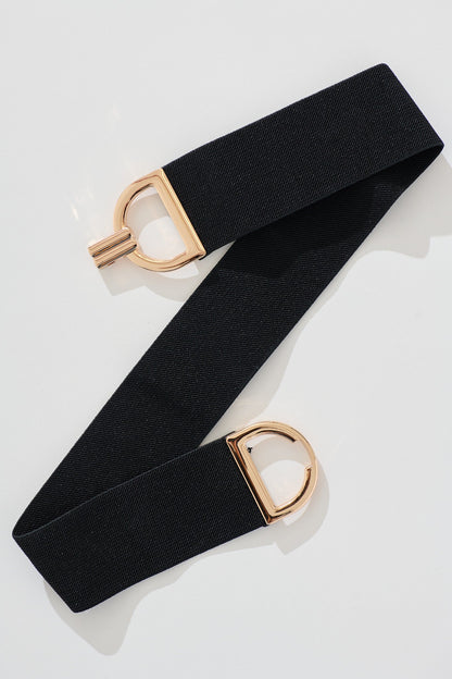 Carrie Belt in Black Stretch