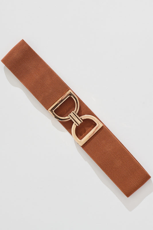 Carrie Belt in Brown Stretch
