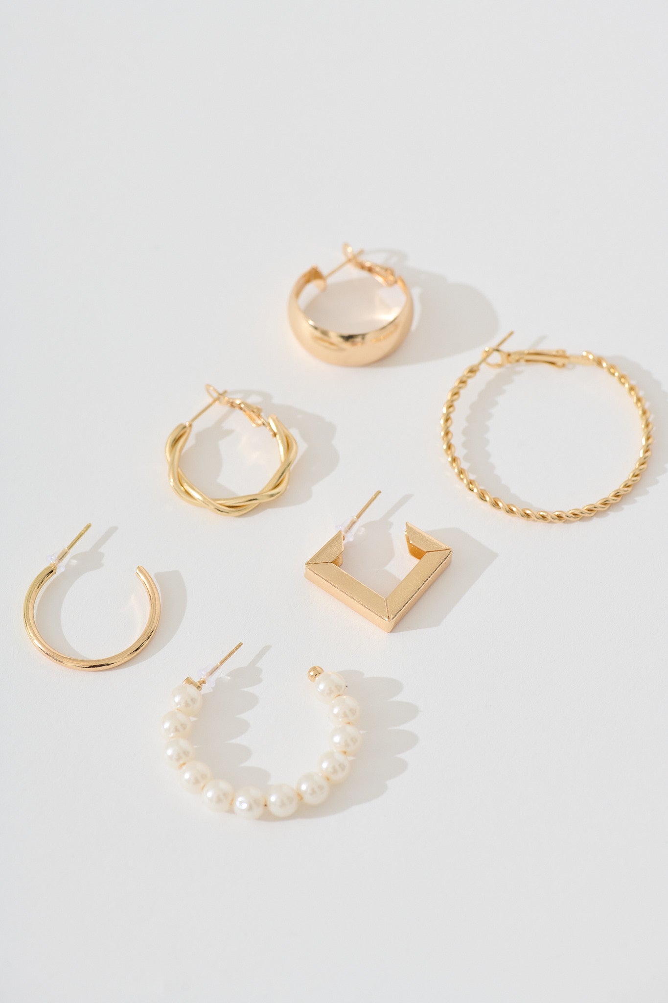 Hattie Multi Hoop Earrings Pack in Gold
