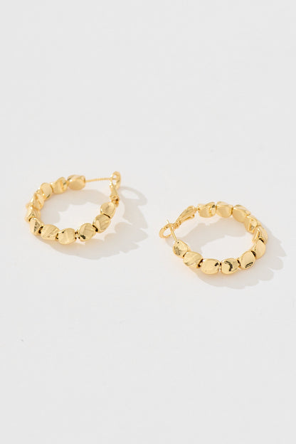 Manila Hoop Earrings in 18K Gold Plated