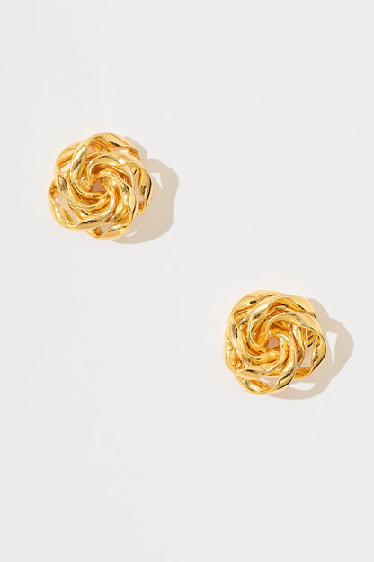 Lucia Flower Earrings in 18K Gold Plated