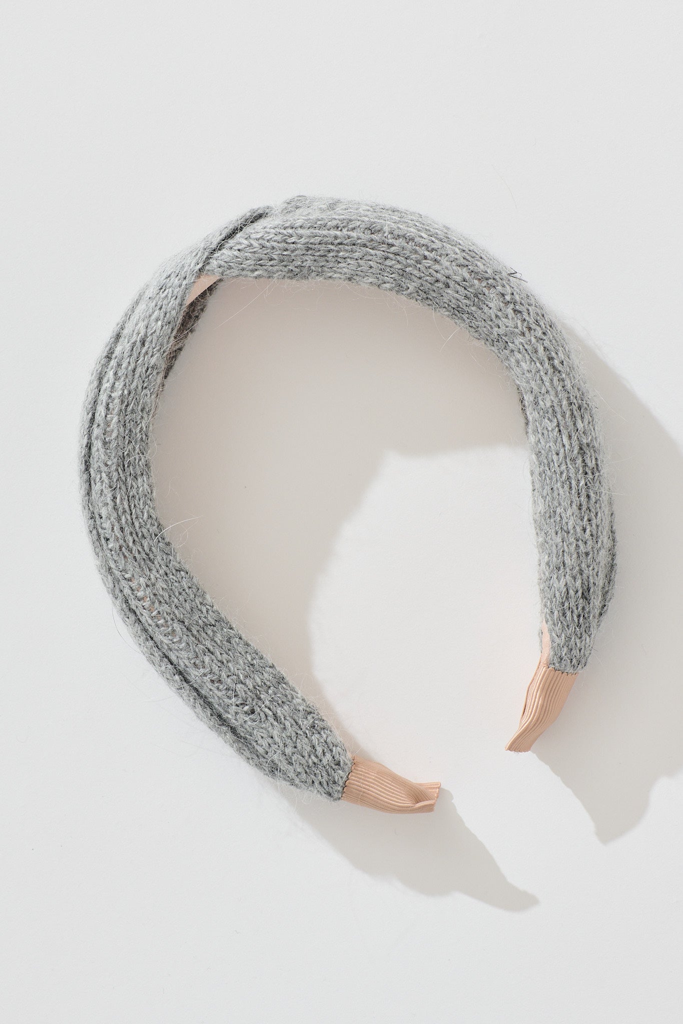 Anica Knitted Headband in Grey Marle