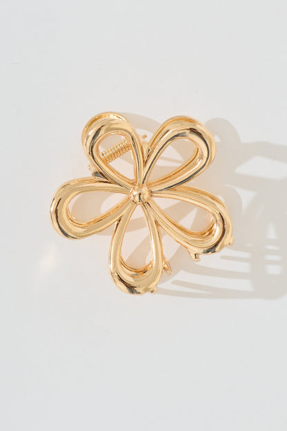 Floraly Metal Hair Claw in Rose Gold