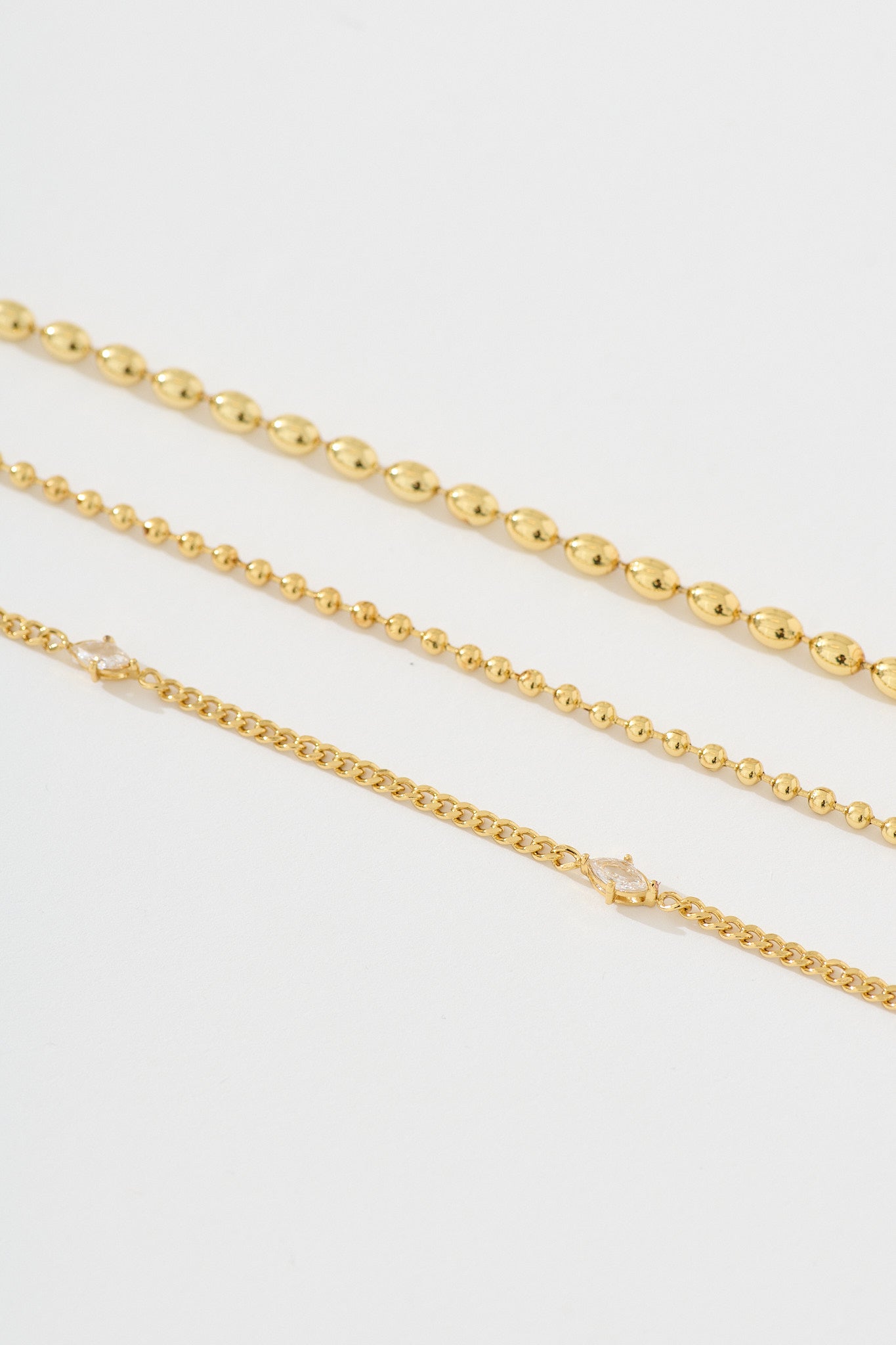 Alpha Layered Necklace in 18K Gold Plated