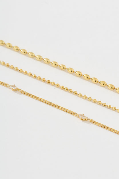 Alpha Layered Necklace in 18K Gold Plated