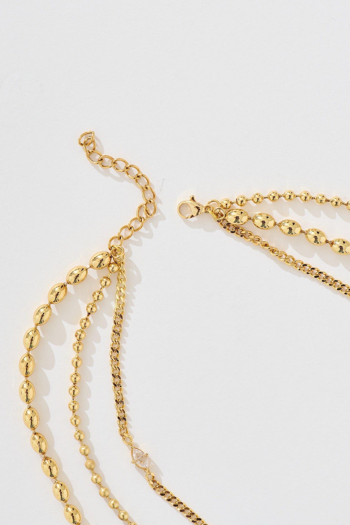 Alpha Layered Necklace in 18K Gold Plated
